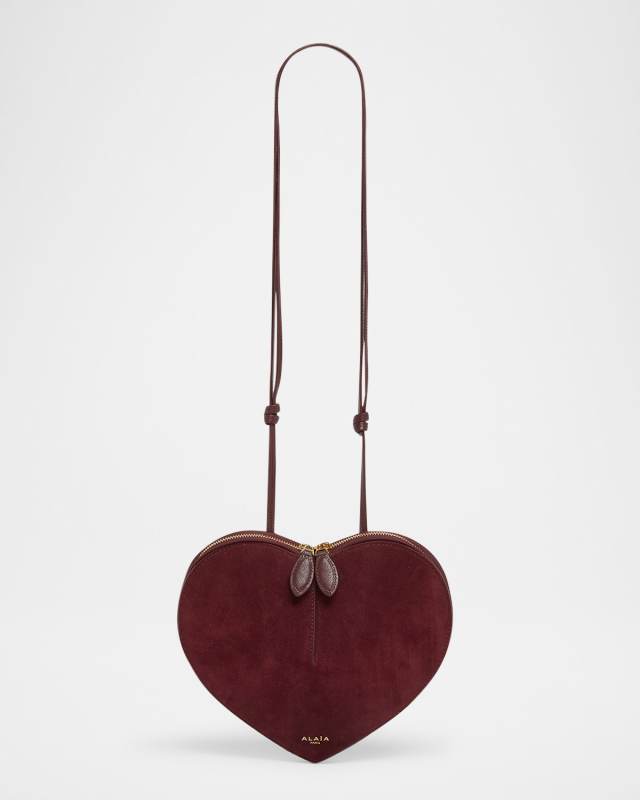 Le Coeur Crossbody Bag in Suede